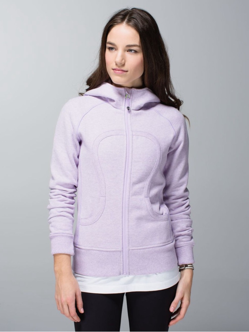 [Lululemon] Heather Purple Full-Zip Scuba Hoodie